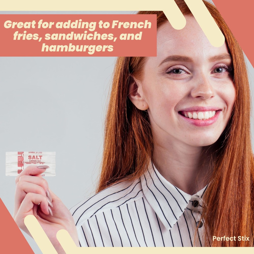 Perfect Stix Iodized Salt Packets .6 Grams 1000 Packets Packaging may vary.