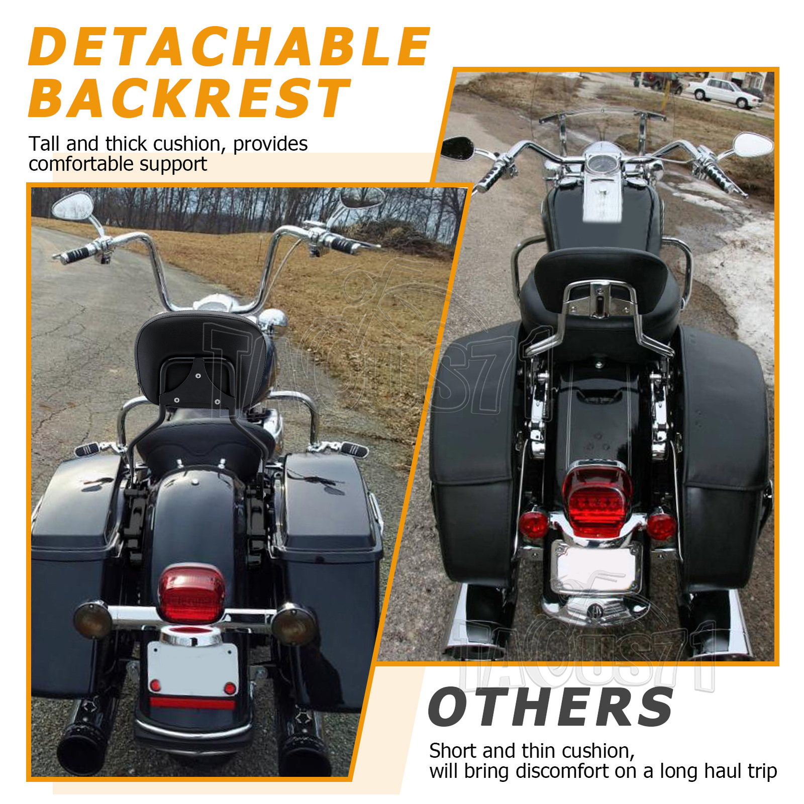 Black Backrest Sissy Bar & Stealth Rack For 09-23 Harley Road Glide Street Glide