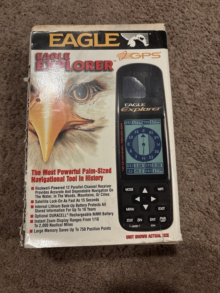 Eagle Explorer Handheld GPS Hiking Device, Large Memory, Digital, Black