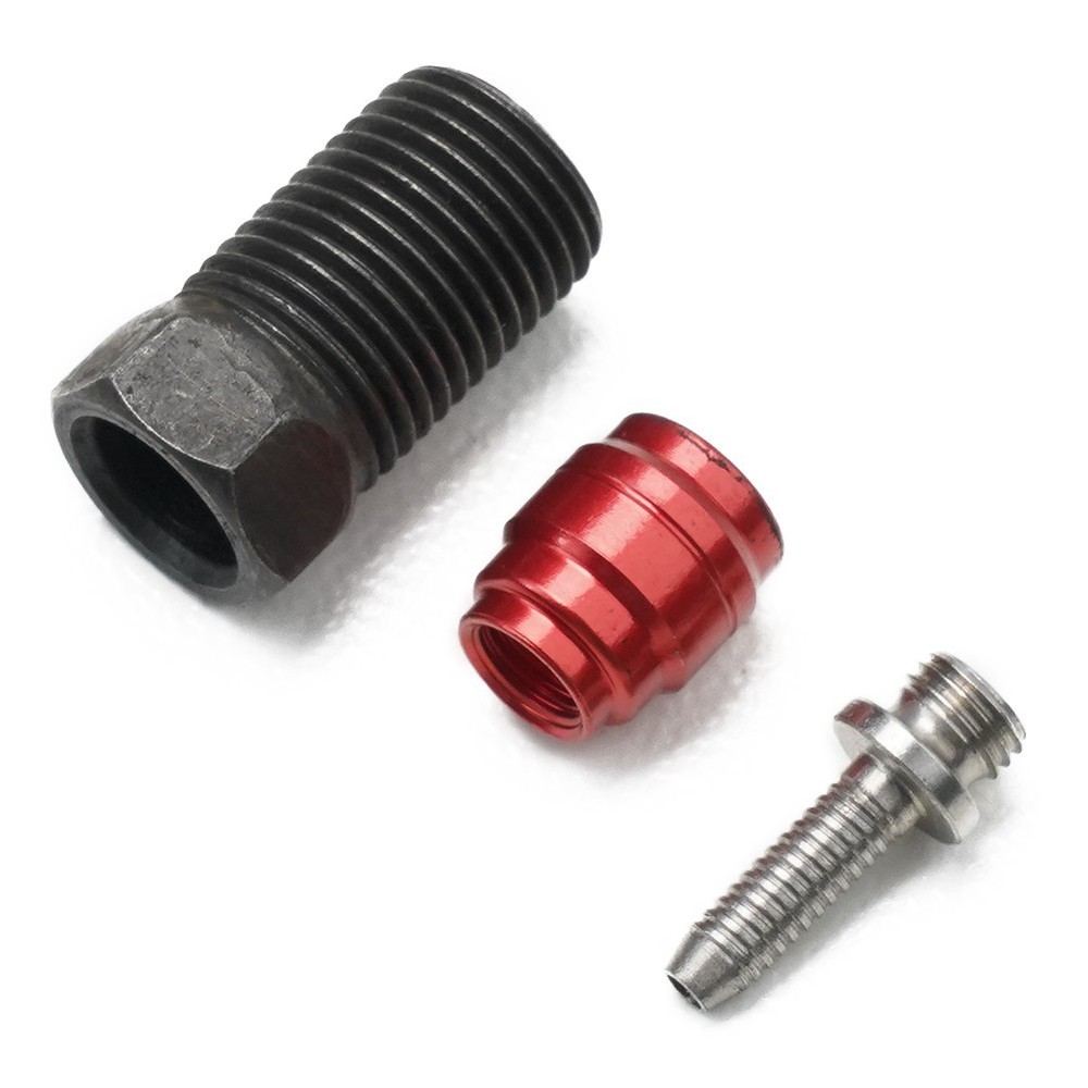 Versatile Bike Bicycle Disc Brake Hose Barb Insert & Olive & Connecting Nut Kit
