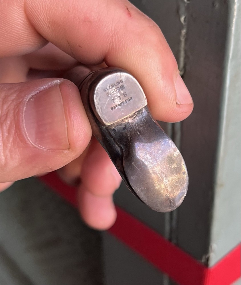 Small Antique Civil War Cavalry Sterling Silver Boot