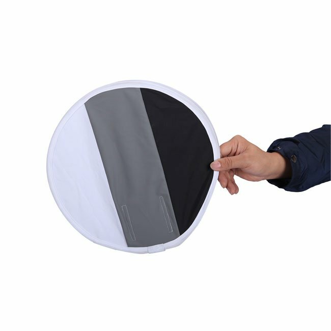Universal 31cm Round Flash Diffuser Softbox With Grey White Black Card Balance
