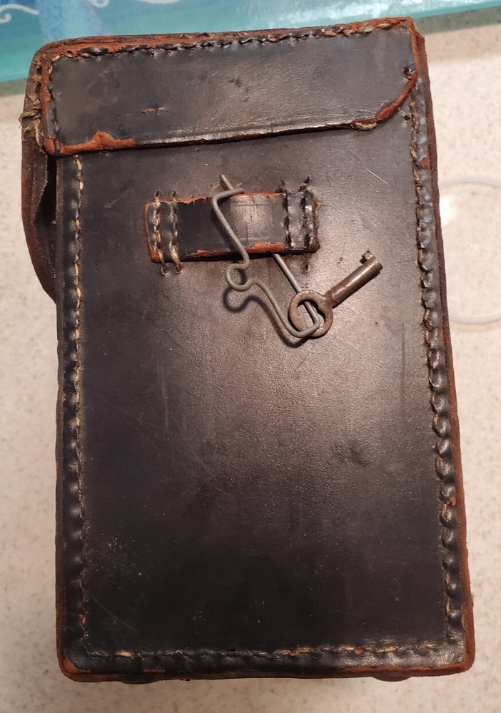 Vintage Weston 155 AC Voltmeter Leather Carrier Case. CASE ONLY