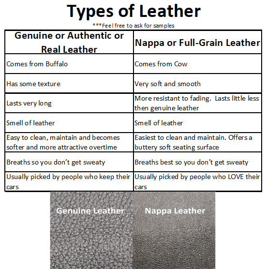 Leather Samples for Auto Upholstery