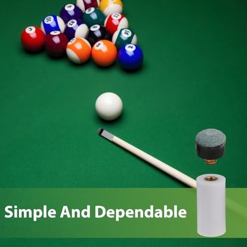 Multi-Size Screw-On Pool Cue Tips & Ferrules Kit - 12 Pack