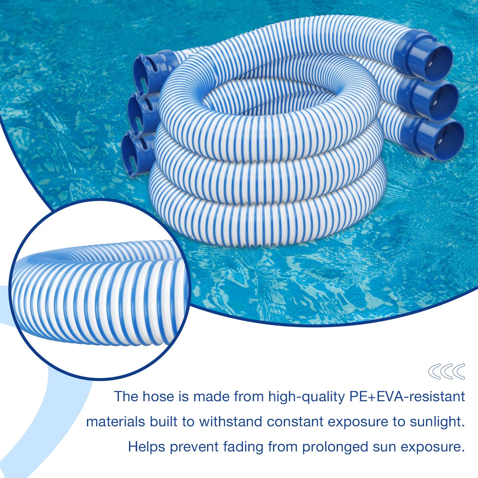 6Pcs 39" Pool Cleaner Twist Lock Hose For Zodiac Baracuda MX6 MX8 X7 T5 R0527700