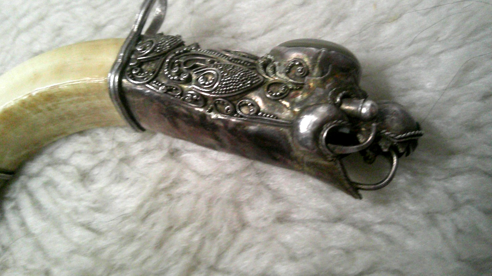 PAPUA NEW GUINEA Lot Two Necklaces SKULL Boar Tusks