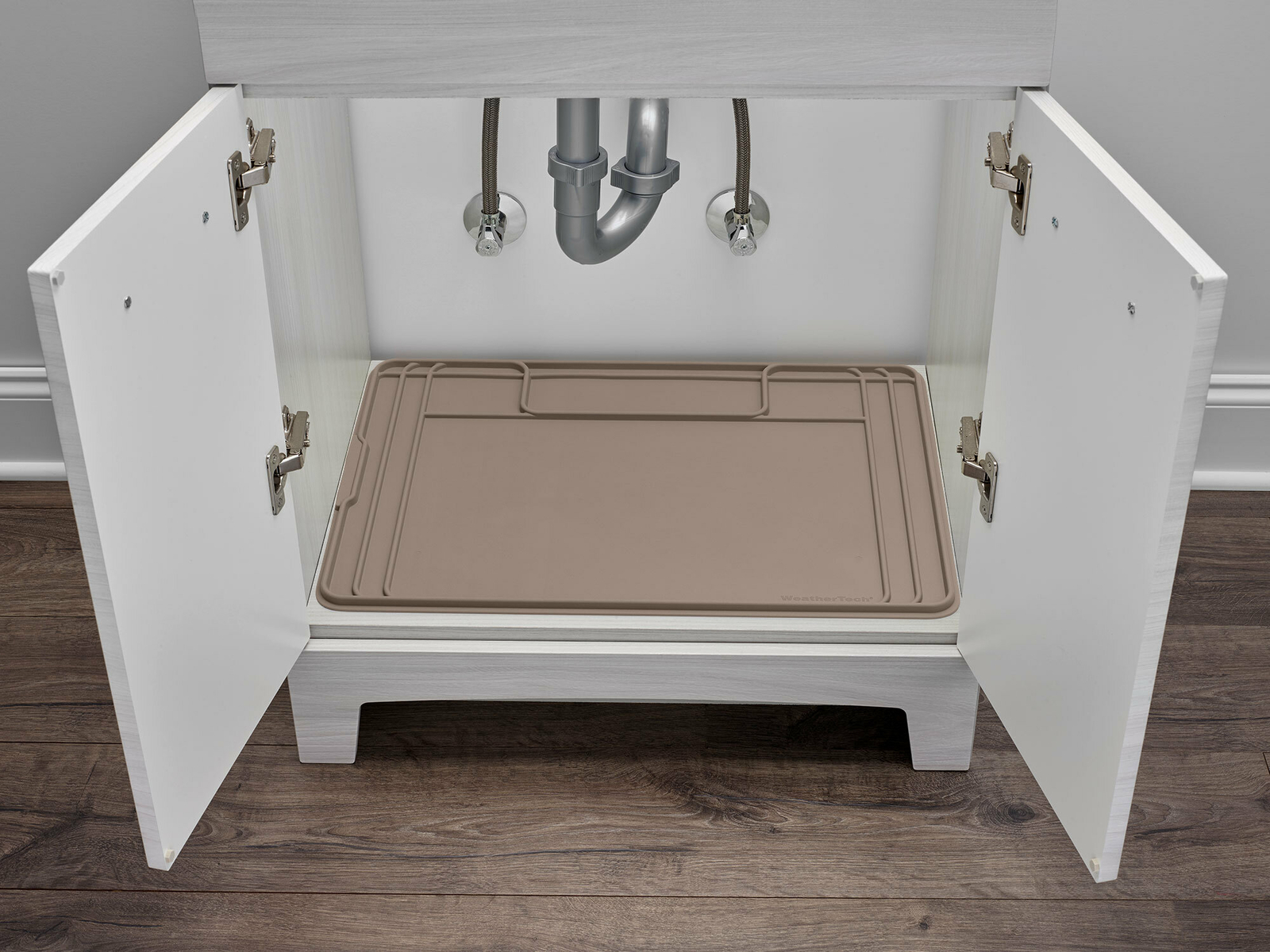 WeatherTech SinkMat - Spill-Proof Under Sink Mat for Bathroom Vanity - Tan