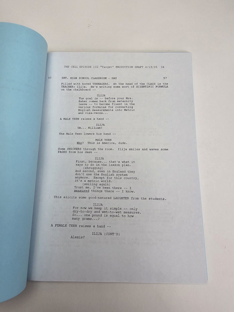 SLEEPER CELL / Ethan Reiff 2005 TV Script, Michael Ealy & Oded Fehr "Target"
