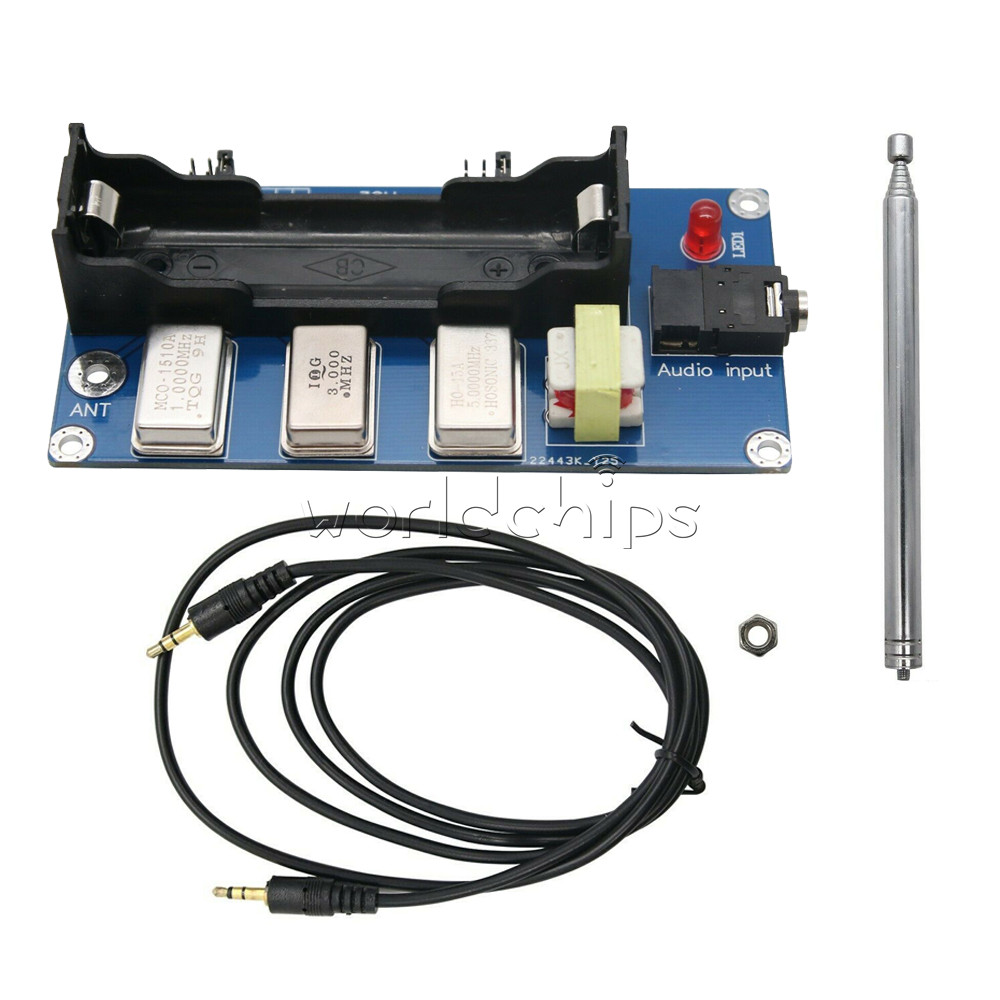 3-Channel AM Transmitter 1MHz 3MHz 5MHz Finished Board + Antenna+Audio Cable