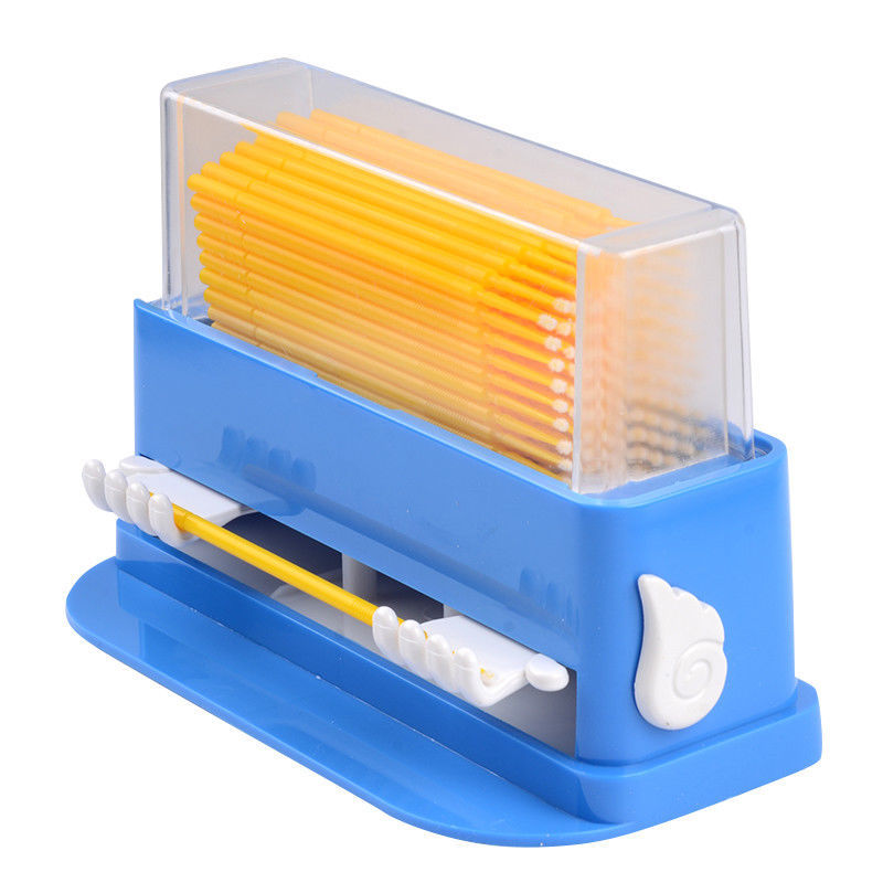 Dental Cotton Applicators Micro Brush Dispenser Container & 400 Pcs Brushes
