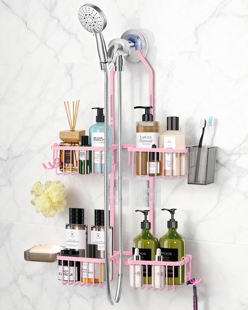 Adjustable Shower Caddy Hanging Handheld Showerheads Never Rust Shower Hanging