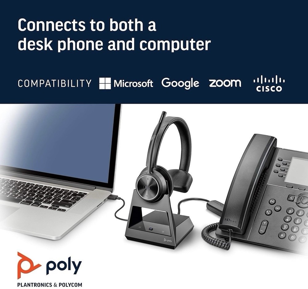 Poly Savi 7310 Ultra-Secure Wireless DECT Headset System