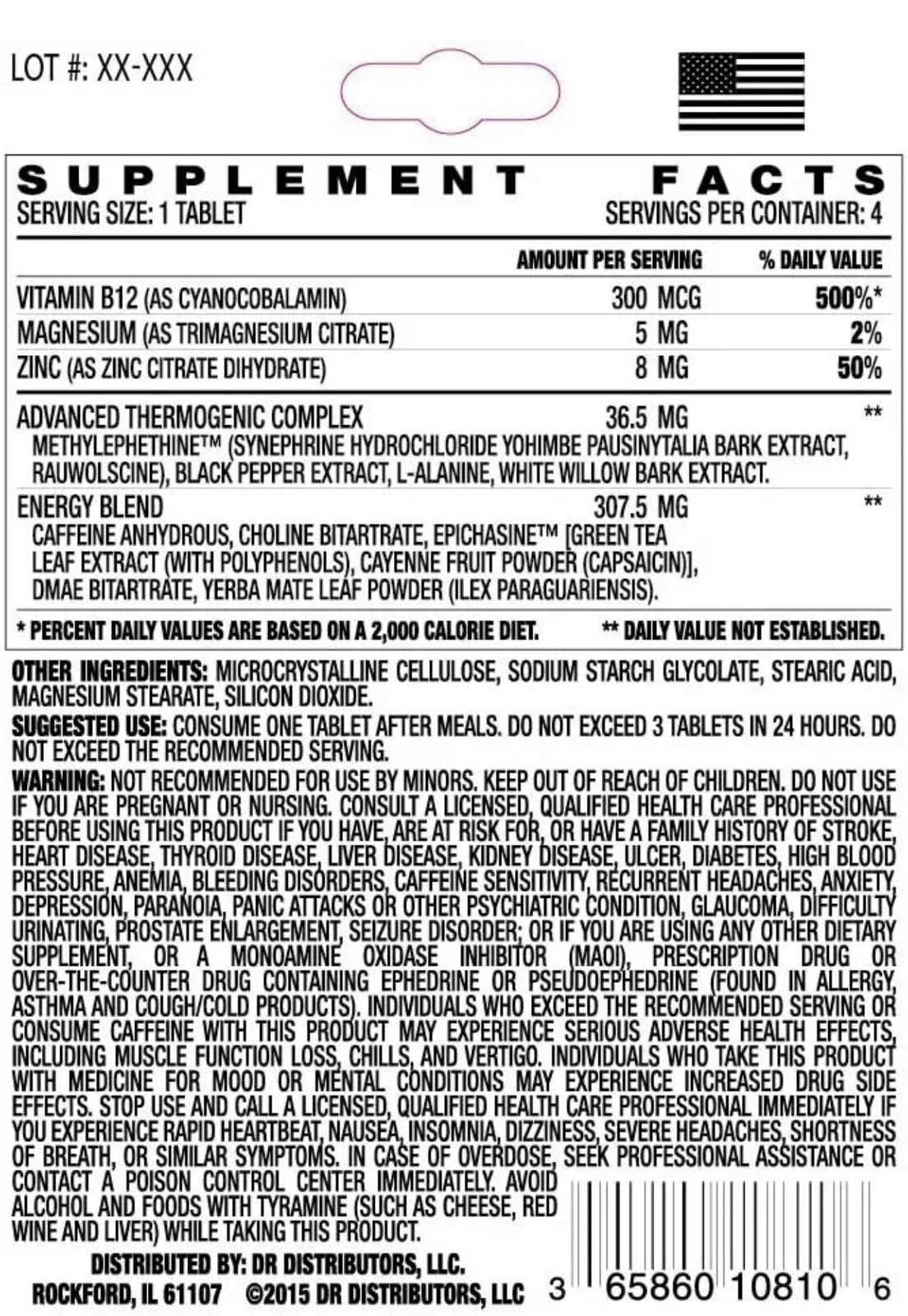 Rapid Action Extreme Energize 2-Way Energy Pills 24 packs of 4 = 96 pills