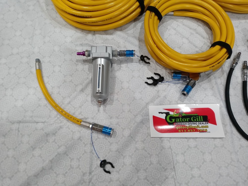 Hookah Diving 2 diver 75' Hose package/5 Micron filter. Just add a COMPRESSOR