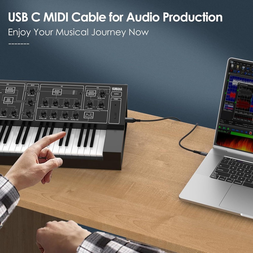 USB B to USB C Printer Cable 10 Feet, USB C Printer Cable