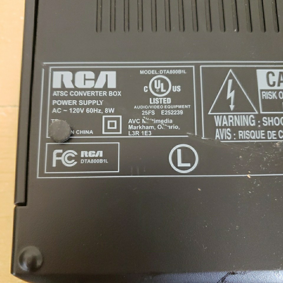 RCA DTA809 ATSC Converter Box