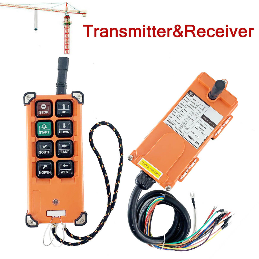 8 Key Wireless Crane Remote Control Transmitter & Receiver for Industrial