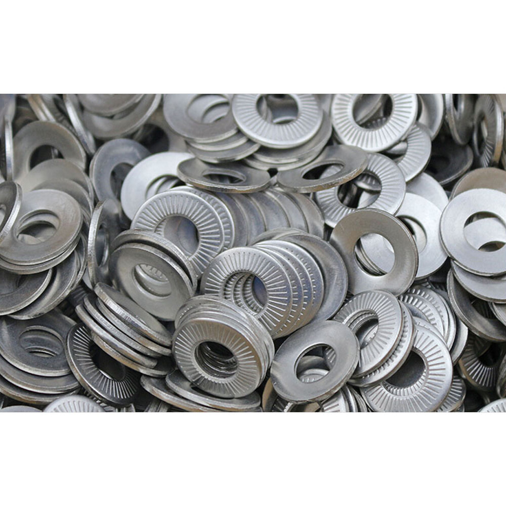 Belleville Spring Lock Washers with Single Face Serrated A2 Stainless M3 to M16