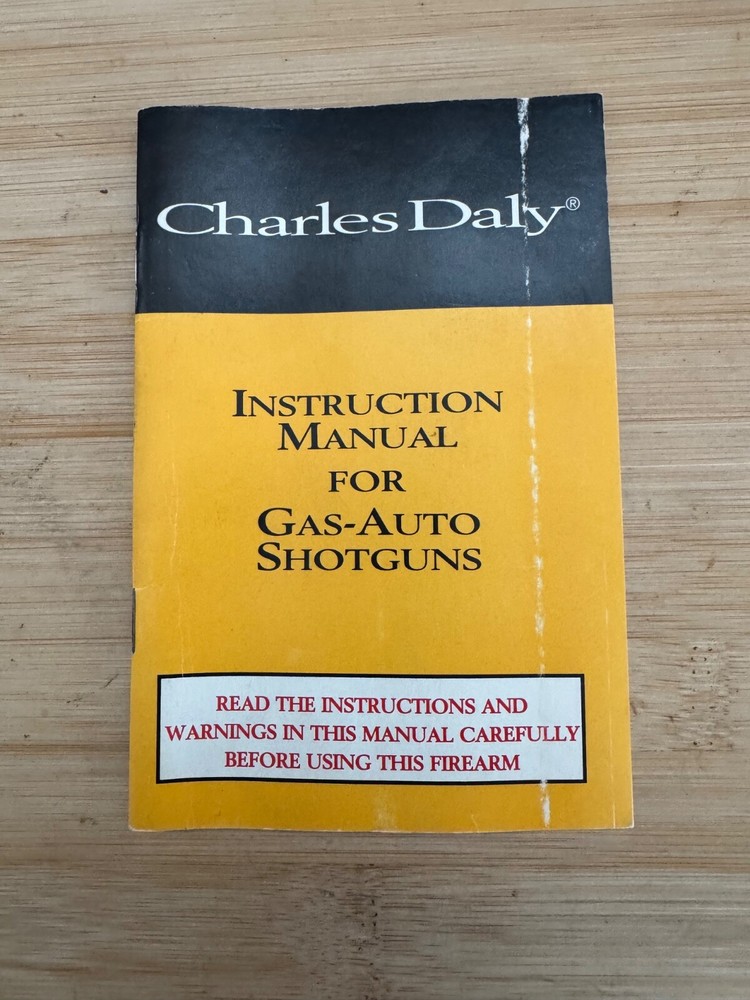 CHARLES DALY OWNERS INSTRUCTION Manual For Side By Side.