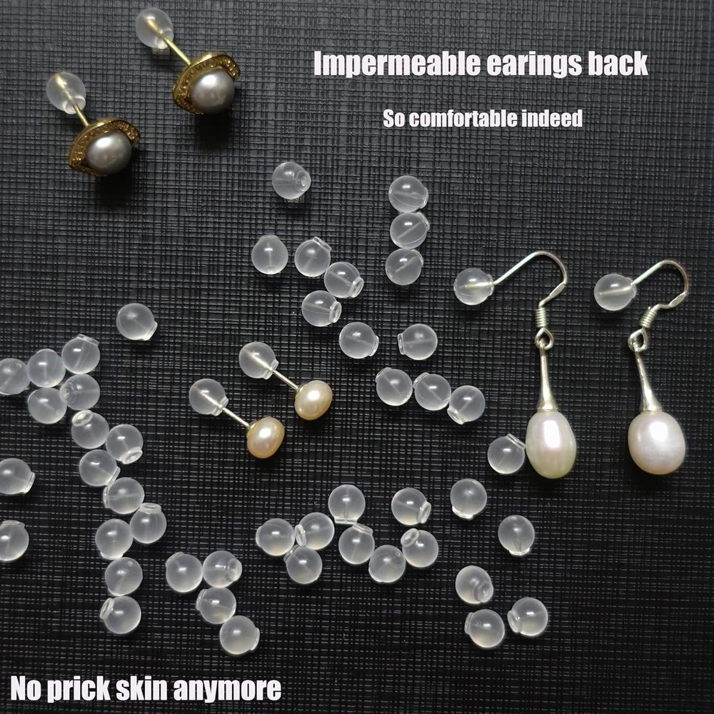 Comfortable & Secure Earring Backs in 30 Pack - Perfect for Sensitive Ears