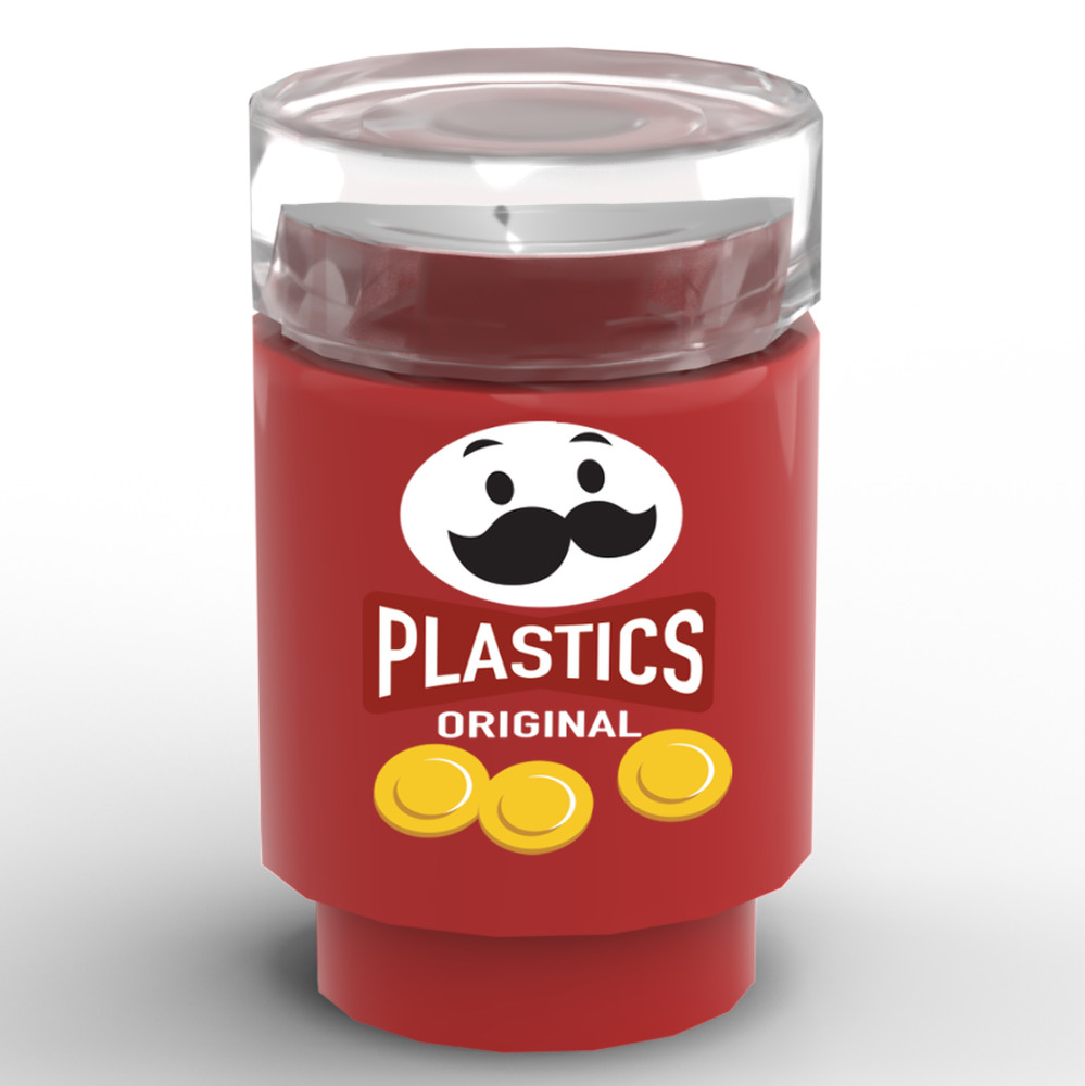 Stackable Chips Can made with real LEGO part