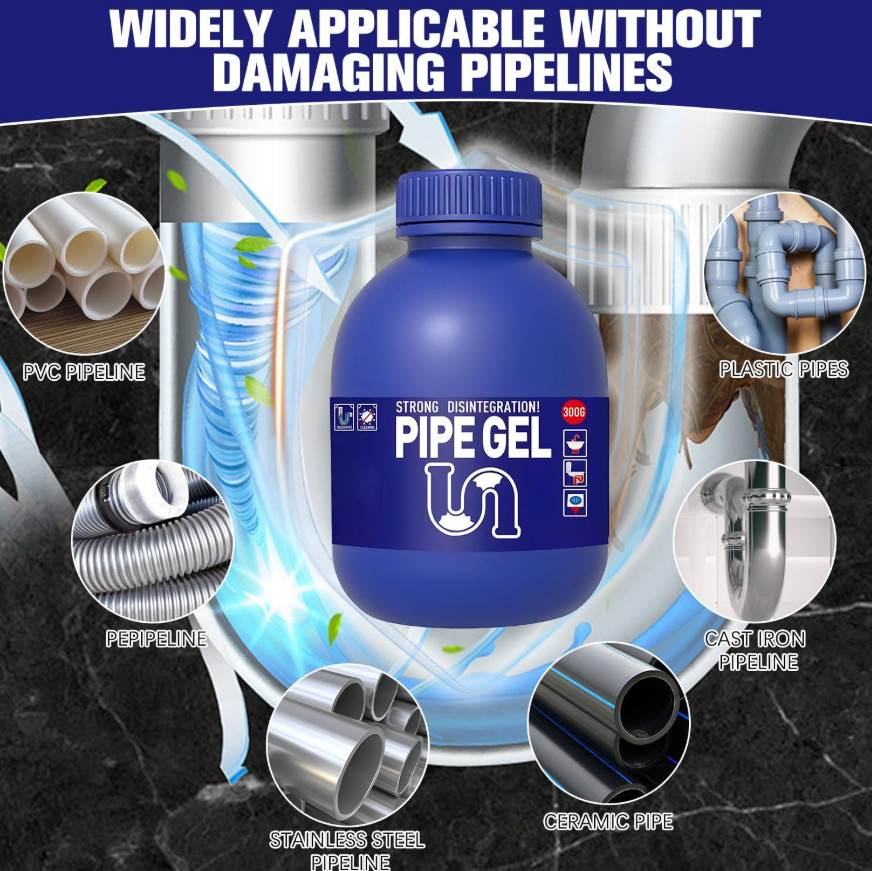 Pipe Bobo Drain Cleaner, Strength Drain Cleaner Powerful Pipe Dredging, 10 Fl Oz
