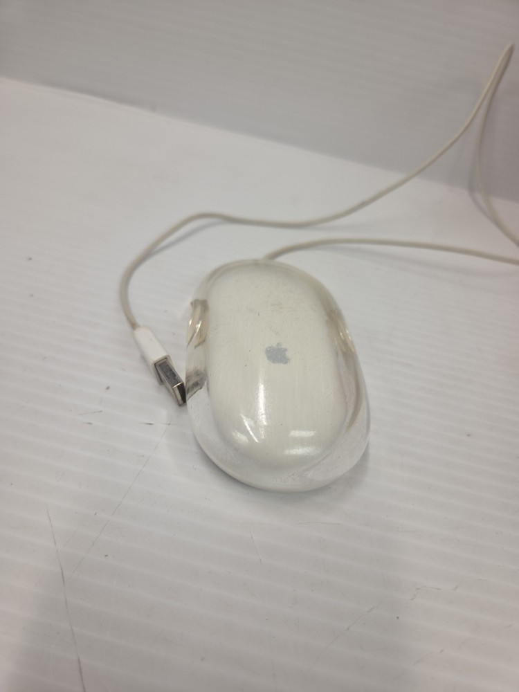 Apple Mac Pro Mouse Genuine Wired Optical M5769 Clear White