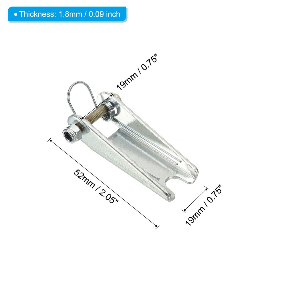 4Pack 2 Inch Hook Safety Latch Kit Metal Towing Hitch Replacement Silver