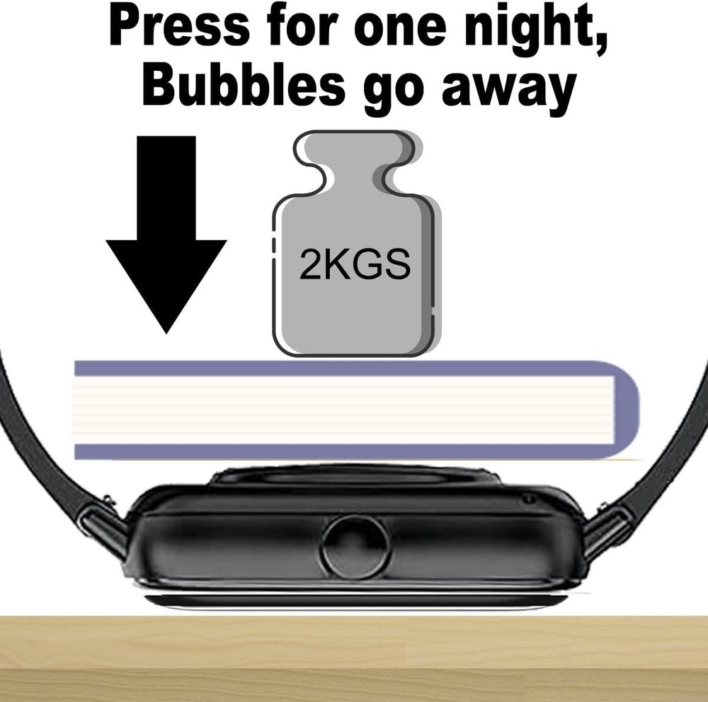 3-Pack 3D Screen Protector for 1.8” Smartwatches – Scratch-Resistant Cover