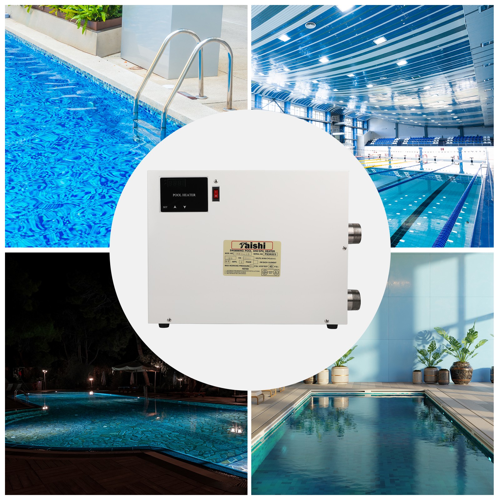 15KW Water Thermostat Heater for Swimming Pool Pond SPA Electric Water Heater HQ