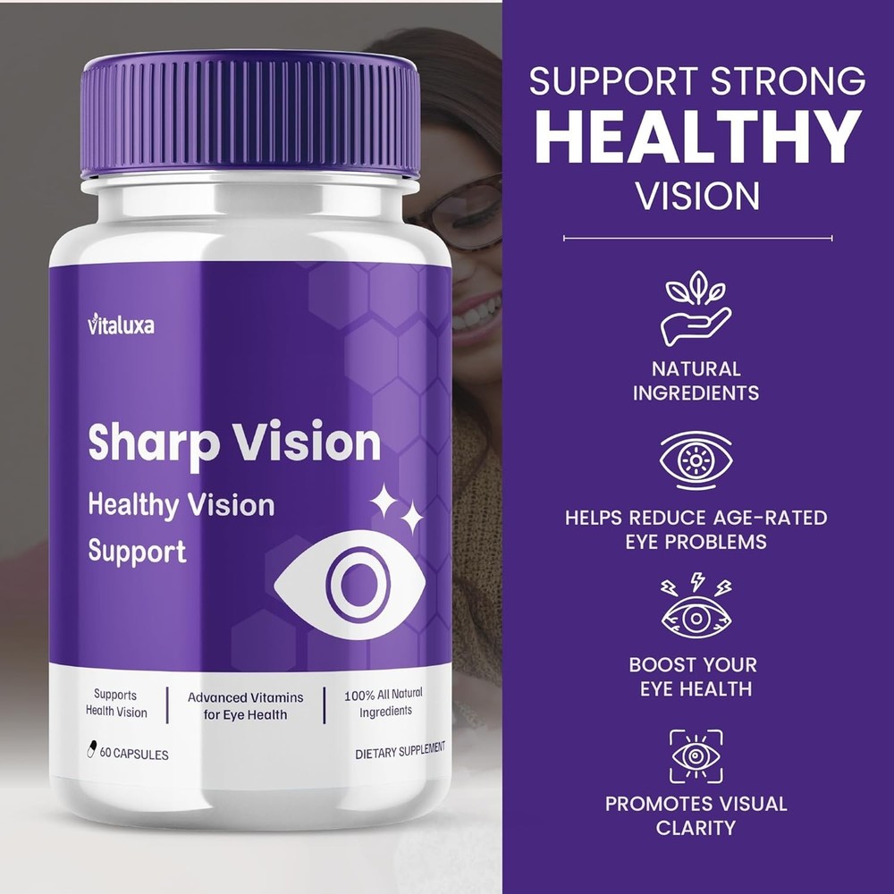 Sharp Vision Eye Support Supplement & Vitamins for Eye (60 Capsules)