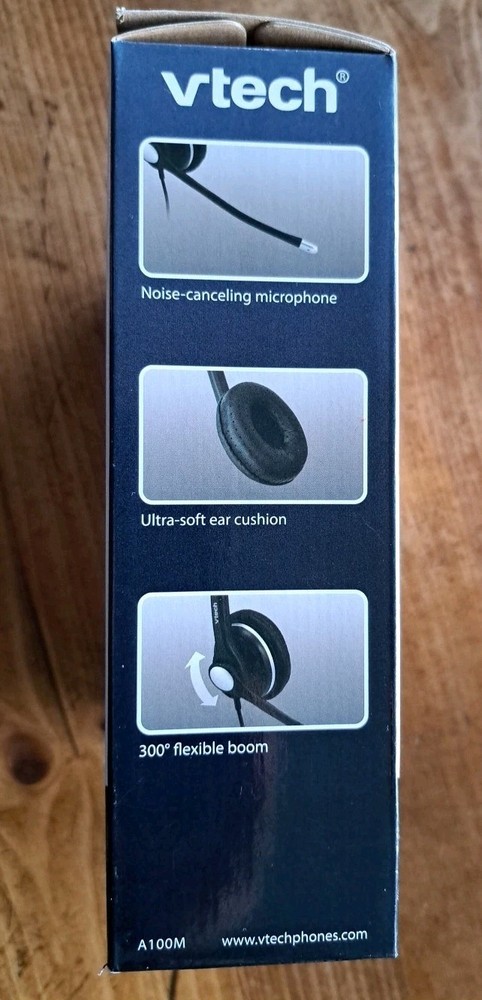 New VTech #A100M Corded Single-Ear Office Headset New/Sealed