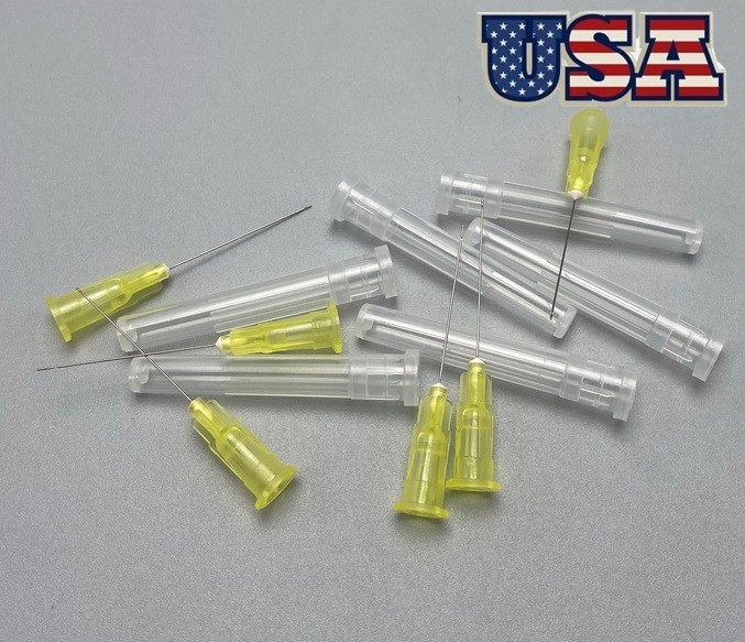 100pcs/Pack Dental Endo Irrigation Needle Syringe Tips Disposable 25G/27G/30G
