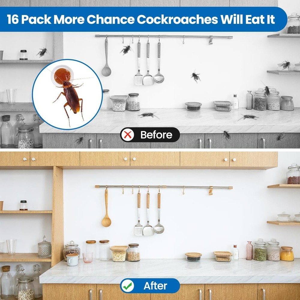 8 Pack Roach Killer Cockroach Traps for Indoor&Outdoor Infestation Control US