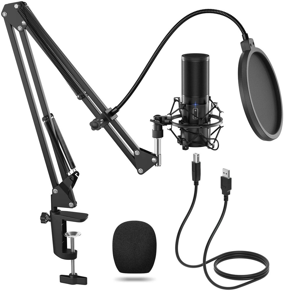 TONOR USB Microphone Kit Studio Mic Bundle with Adjustment Arm Stand