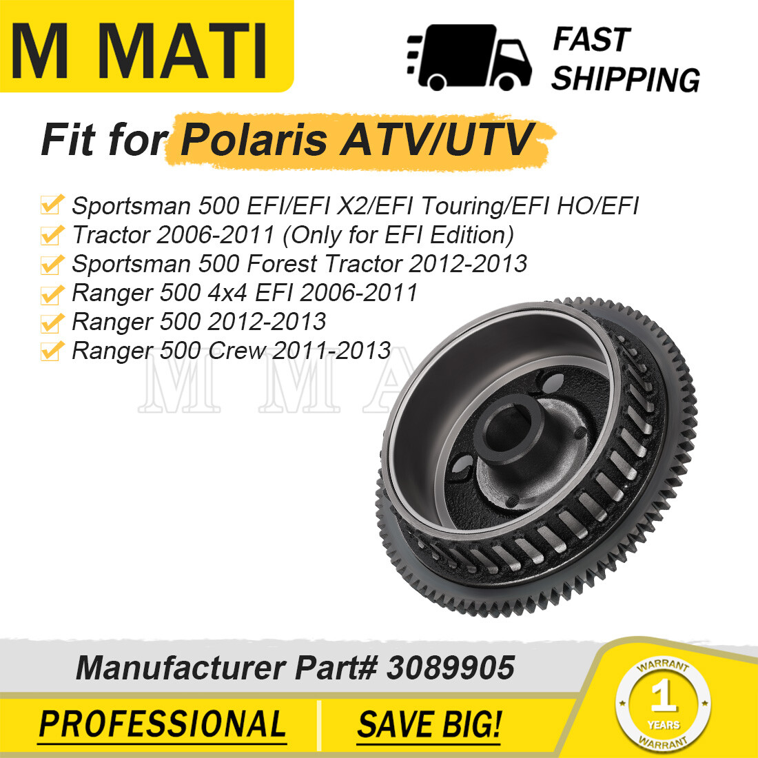 Flywheel for Polaris Ranger 500 | Ranger Crew 500 EFI 4x4 2006-2013 # 3089905