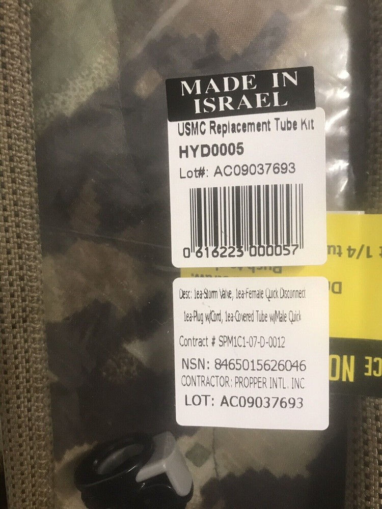 USMC Hydration Pack Drink Tube Replacement Storm Valve Quick Disconnect w Plug