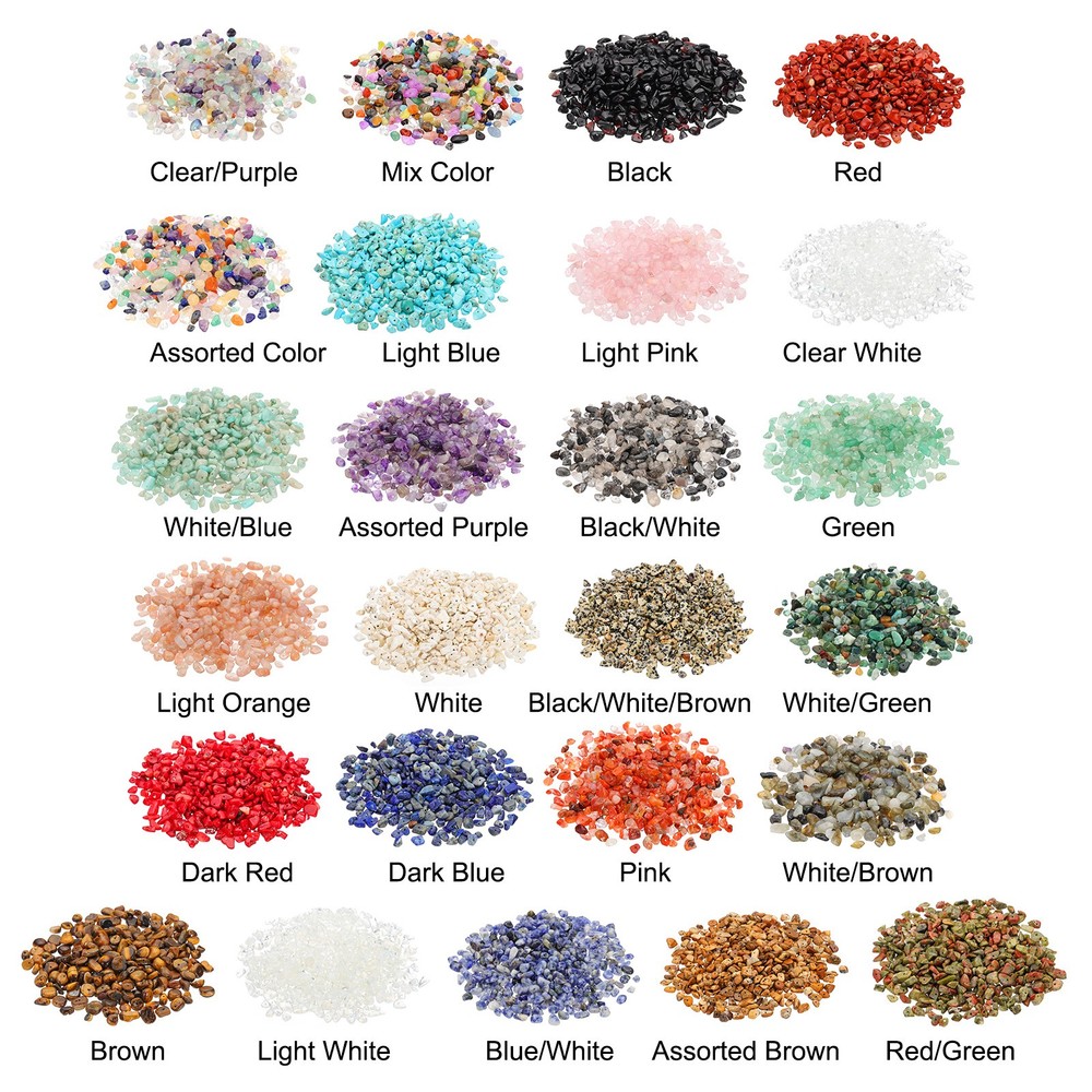 Chip Stone Natural Rock Beads, 400pcs Black
