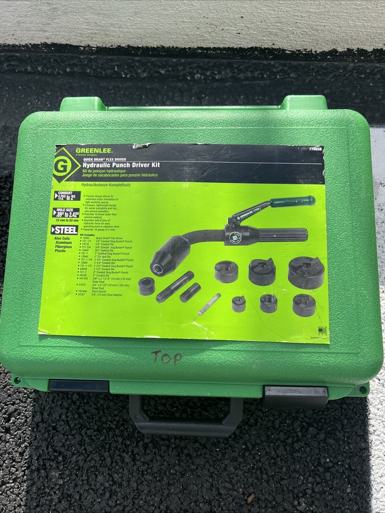 Greenlee Slugbuster Quick Draw flex  set, 7706SB Barely Used