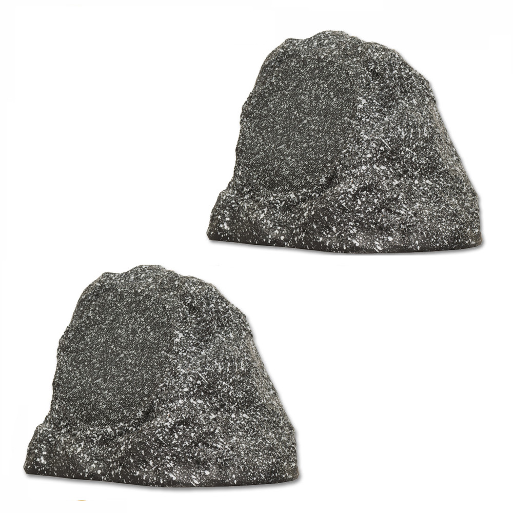 Theater Solutions Wireless 200W Rechargeable Bluetooth Rock Speaker Pair Grey