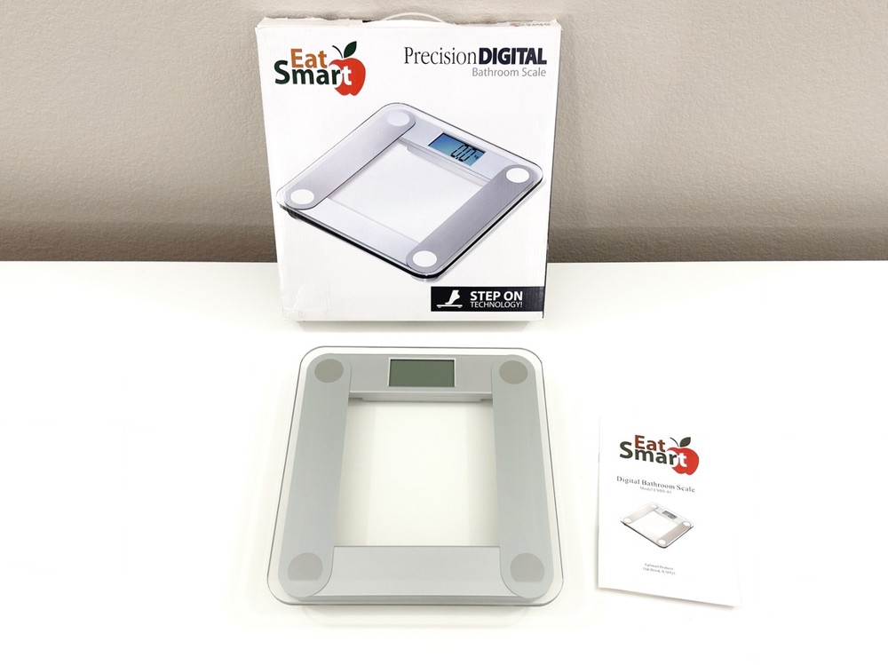 EatSmart Precision Digital Bathroom Scale X-Large Lighted Display 400lb Limit