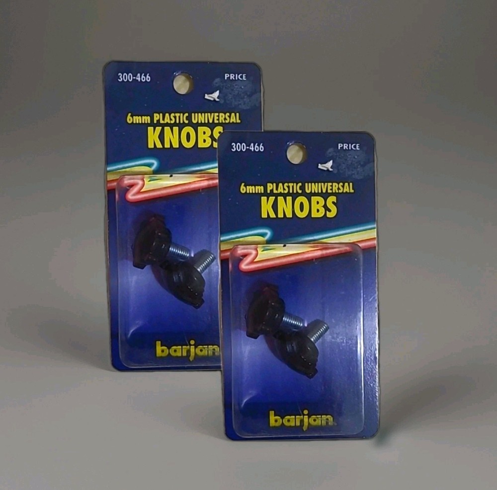 6MM Mounting Knobs For CB Radio • 2 Packs • 4 Pcs • New • Barjan • CB Side Knobs
