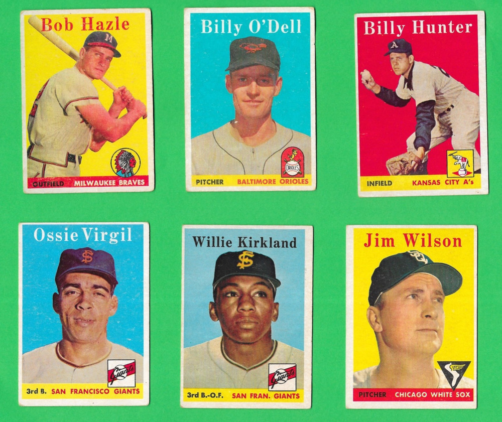 only $2.99 EA!---1958 topps baseball set lot cards- you pick from menu!