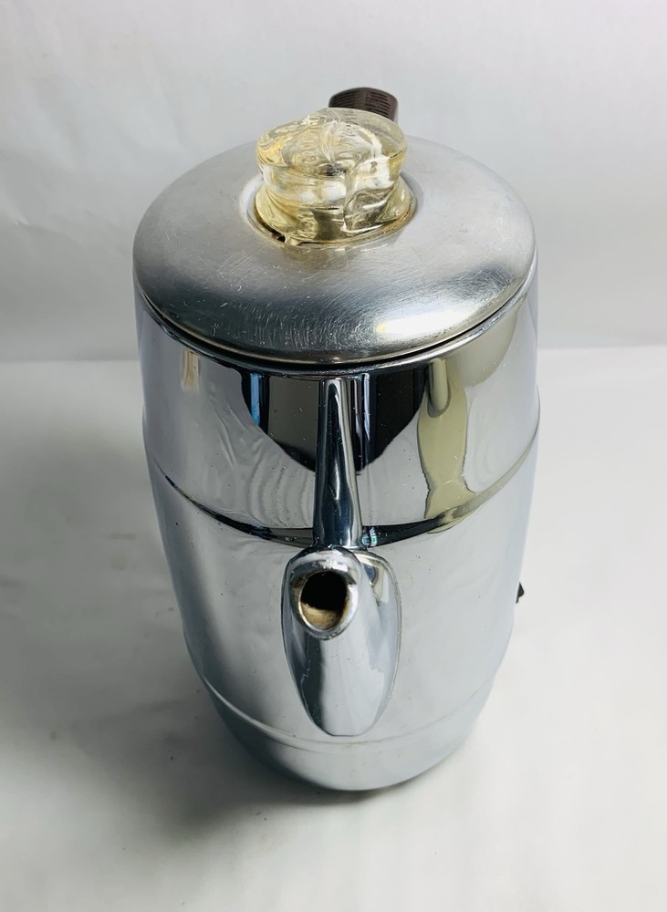 Vtg Camfield Chrome Automatic Electric Coffee Percolator
