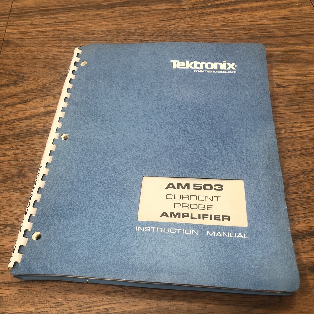 Tektronix AM503 Current Probe Amplifier Instruction Manual w/ Change Sheet