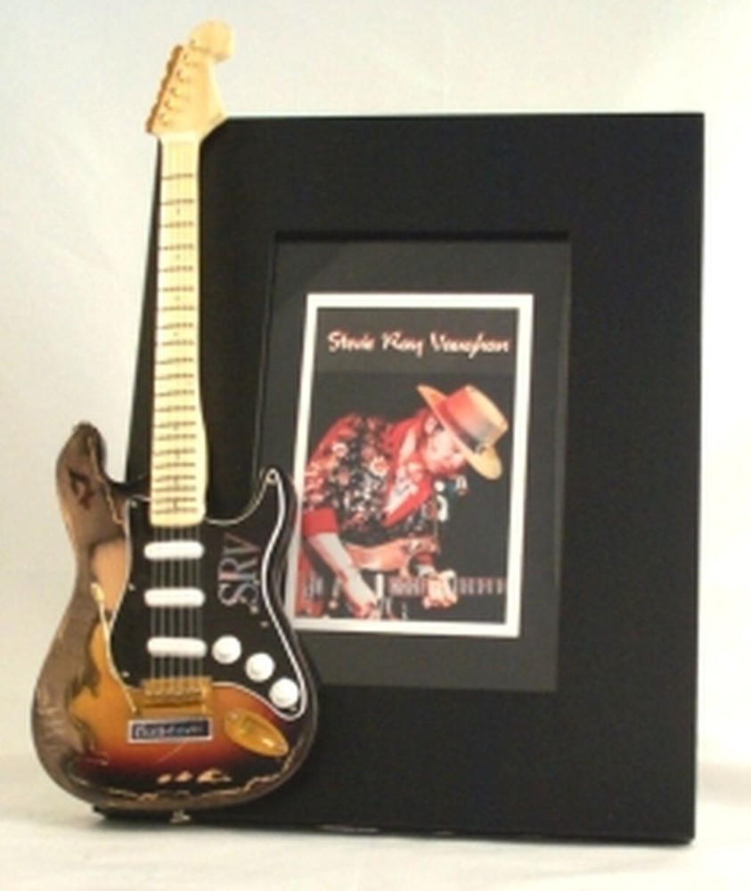 STEVIE RAY VAUGHAN SRV Miniature Guitar Frame