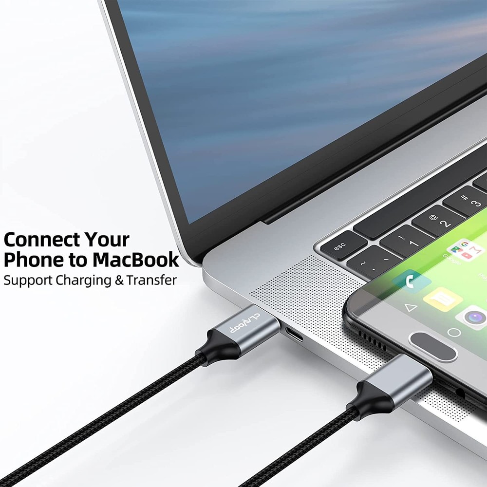 CLAVOOP USB 3.0 Micro B Cable 1.5 FT, External Hard Drive Feet, Grey