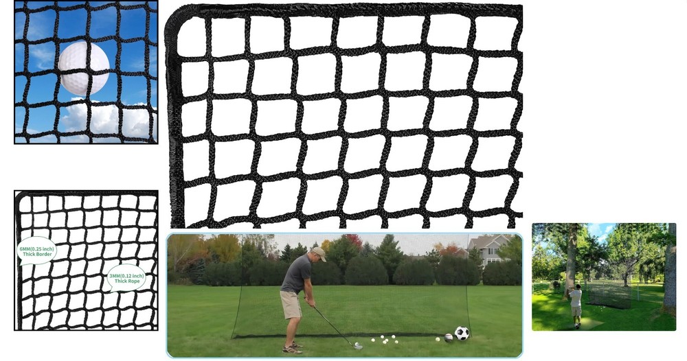Multisport Application Golf Practice Net - Weather-Proof, 10x10ft to 20ft