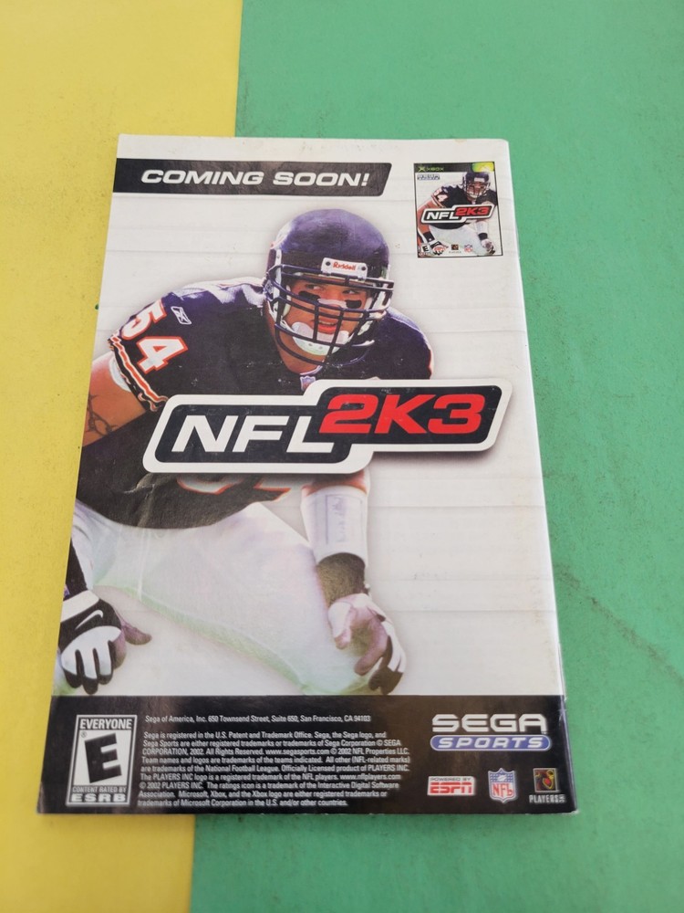 Xbox Manual "NCAA 2K3"